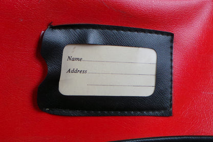 1970s Red and Black Vinyl Shoulder Bag