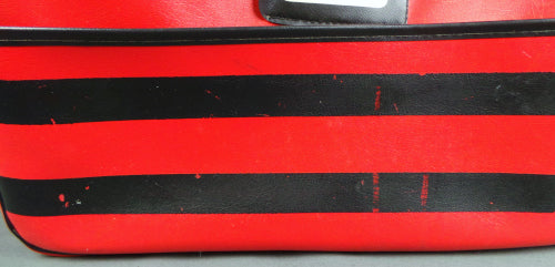 1970s Red and Black Vinyl Shoulder Bag