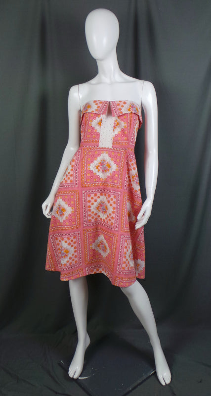 1960s Pink Bandana Vintage Dress & Jacket