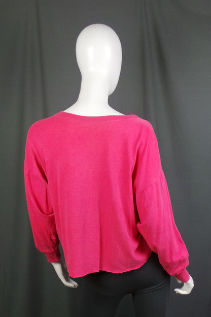 1960s Rare Pink Snoopy Long Sleeve Tee | Mayo Spruce | XL