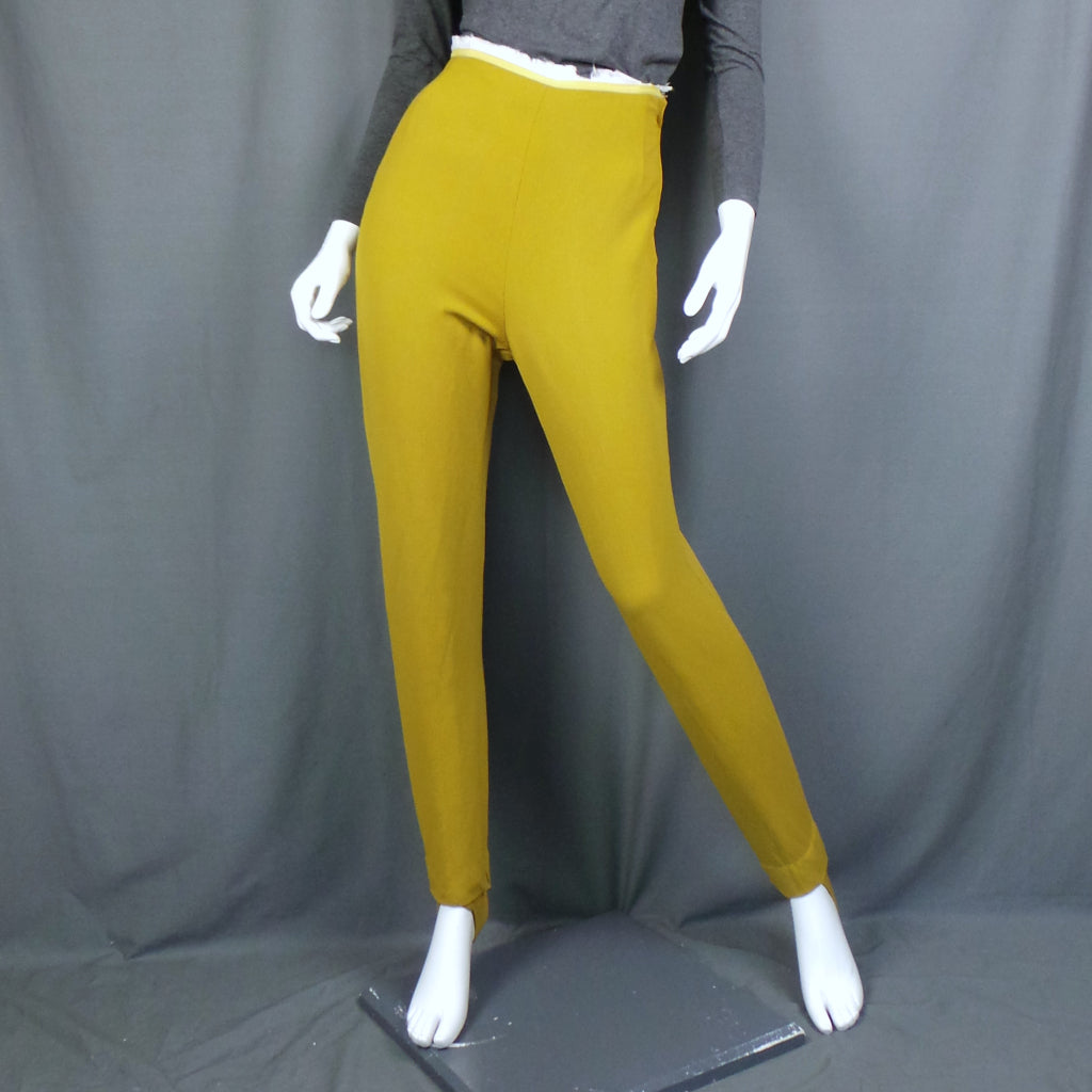 1960s Chartreuse Stirrup Vintage Trousers Jaeger