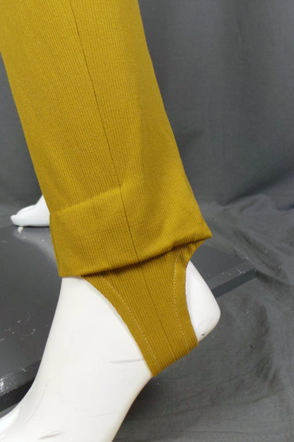 1960s Chartreuse Stirrup Trousers | Jaeger | XS