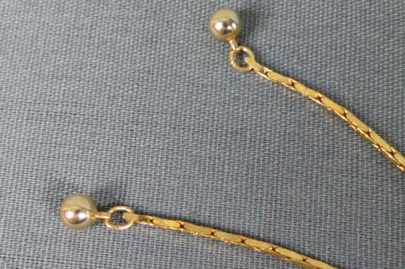 1980s Aurora Borealis Gold Bolo Style Necklace