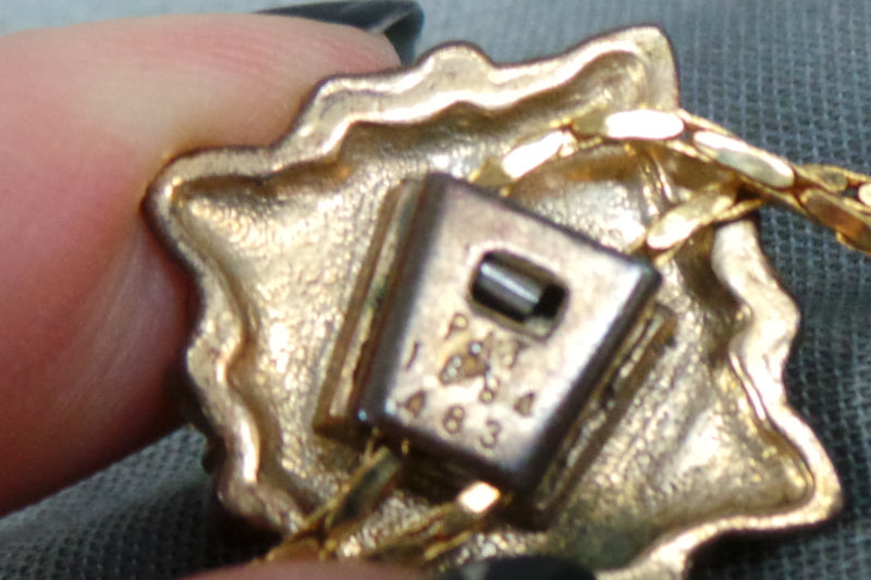 1980s Aurora Borealis Gold Bolo Style Necklace