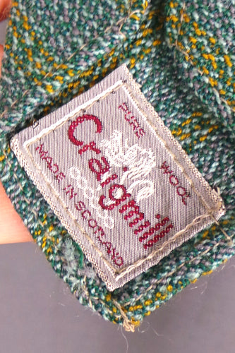 1960s Jade Striped Wool Tie | Craigmill