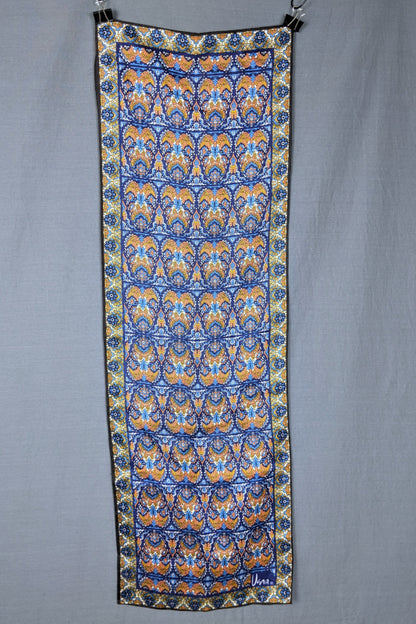 1970s Blue and Orange Long Scarf | Vera Neumann