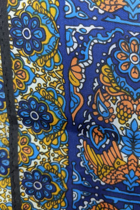 1970s Blue and Orange Long Scarf | Vera Neumann