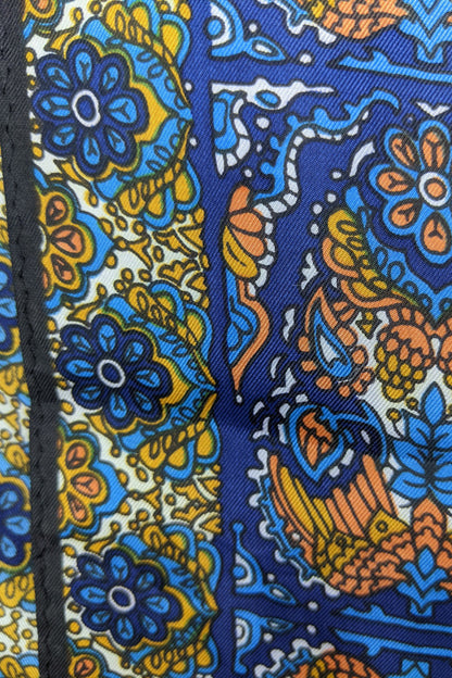 1970s Blue and Orange Long Scarf | Vera Neumann