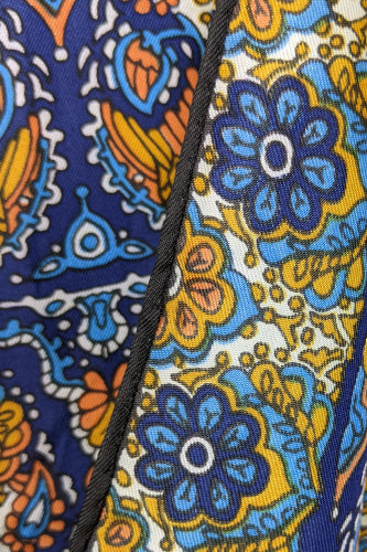 1970s Blue and Orange Long Scarf | Vera Neumann