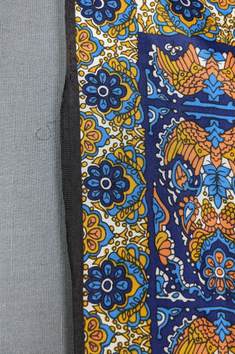 1970s Blue and Orange Long Scarf | Vera Neumann