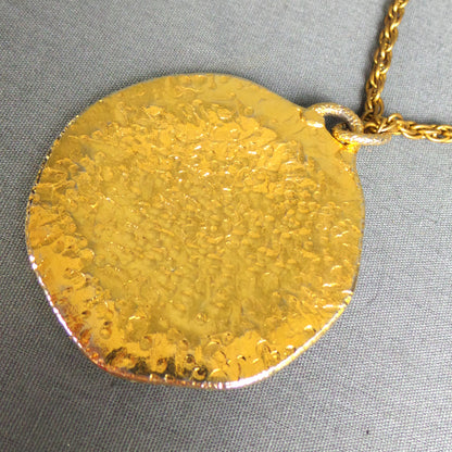 1970s Large Roman Style Gold Medallion
