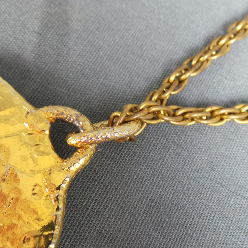 1970s Large Roman Style Gold Medallion