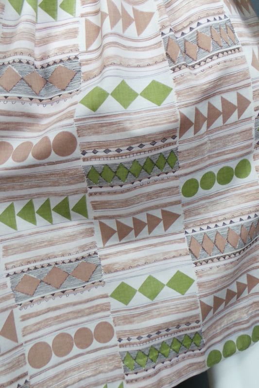 1950s Geometric Shirt Dress | St Michael | S