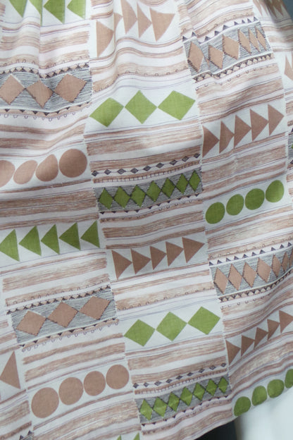 1950s Geometric Shirt Dress | St Michael | S