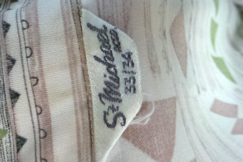 1950s Geometric Shirt Dress | St Michael | S