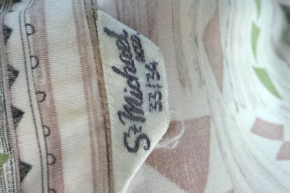 1950s Geometric Shirt Dress | St Michael | S