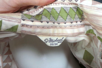 1950s Geometric Shirt Dress | St Michael | S