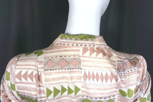 1950s Geometric Shirt Dress | St Michael | S