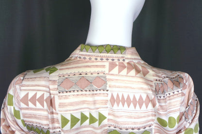 1950s Geometric Shirt Dress | St Michael | S