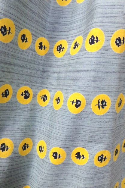 1950s Grey Rose Print Dress | Bercal | XS