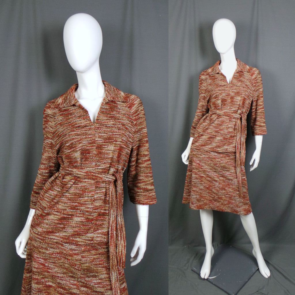 1970s Rust Boucle Vintage Co-Ord