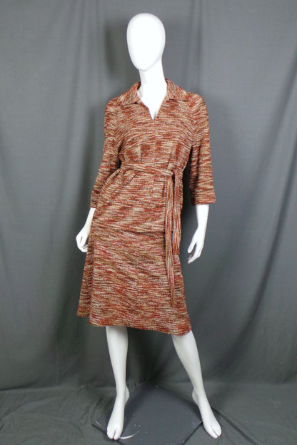1970s Rust Boucle Vintage Co-Ord