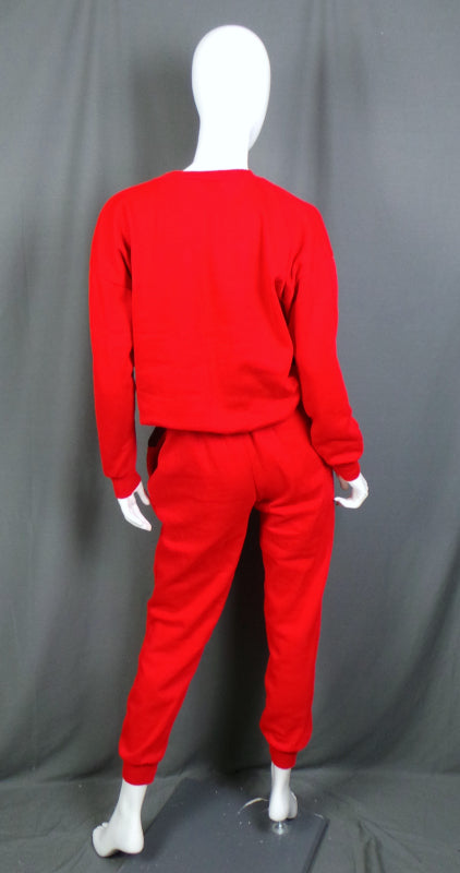 1980s Red, Black and White Tracksuit, by Gold | XL