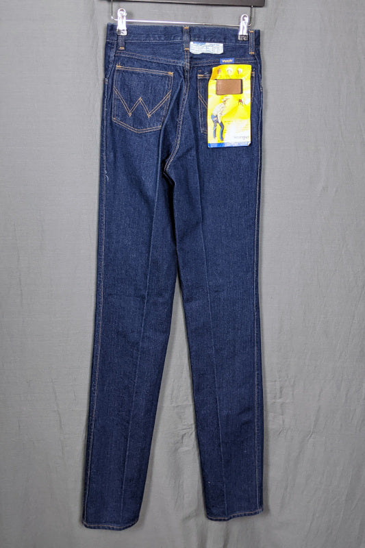 1960s Deadstock Cowboy Dark Denim Jeans | Wrangler | 2XS