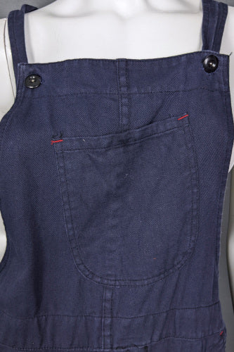 1960s Dark Blue Cotton Utility Dungarees | XL