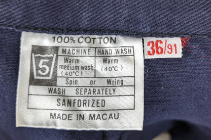 1960s Dark Blue Cotton Utility Dungarees | XL