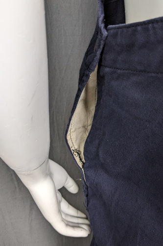 1960s Dark Blue Cotton Utility Dungarees | XL