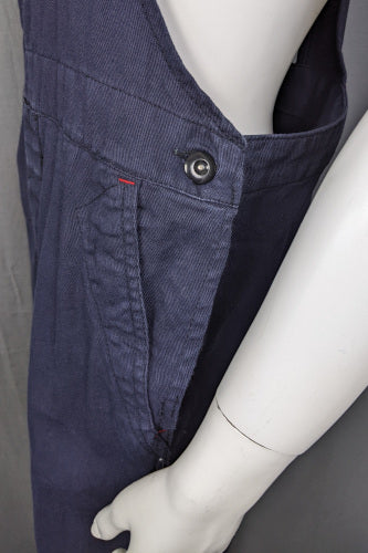 1960s Dark Blue Cotton Utility Dungarees | XL