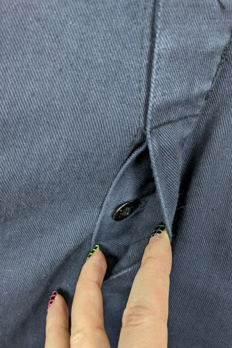 1960s Dark Blue Cotton Utility Dungarees | XL