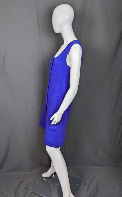 1960s Violet Wool Blend Pinafore Dress, by St Michael, 36in Bust