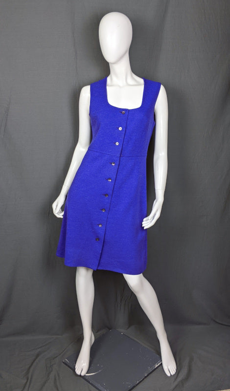 1960s Violet Wool Vintage Pinafore Dress | St Michael