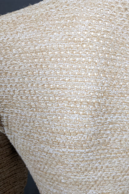 1970s Cream Stripe Knit Dress | Tricoville | S