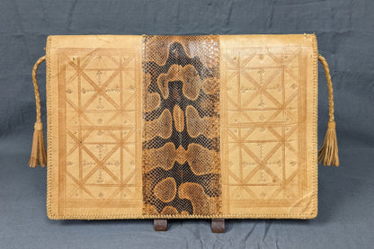 1930s Snakeskin Leather Travel Folder