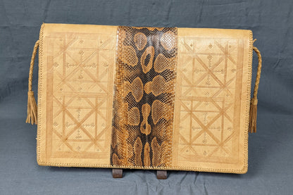 1930s Snakeskin Leather Travel Folder