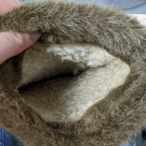 1960s Sheepskin Lined Cream Suede Boots | Moda Pier Garby | UK 5.5