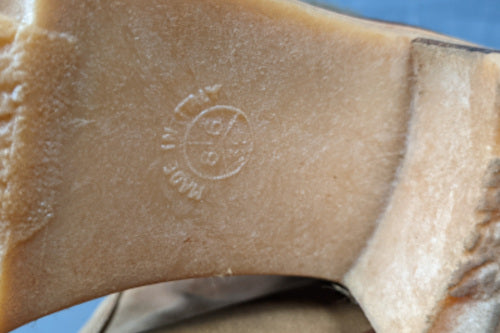 1960s Sheepskin Lined Cream Suede Boots | Moda Pier Garby | UK 5.5