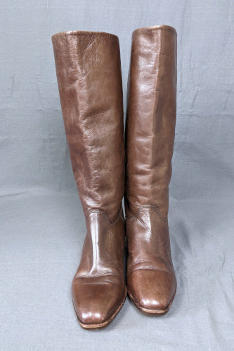 1970s Brown Leather Knee Boots | Gabor| UK 4.5