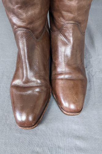 1970s Brown Leather Knee Boots | Gabor| UK 4.5