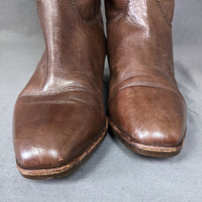 1970s Brown Leather Knee Boots | Gabor| UK 4.5