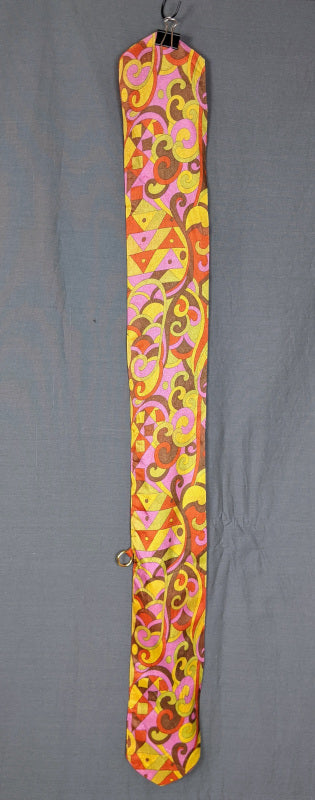 1960s Psychedelic Print Vintage Cravat Scarf