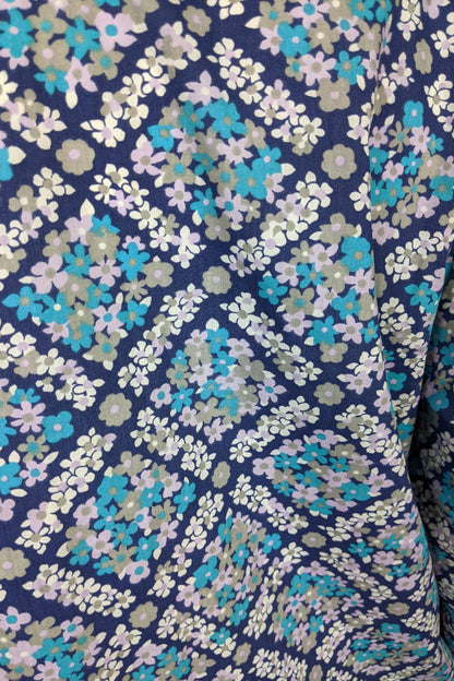 1960s Blue Daisies Housecoat | Charnos | 2XL