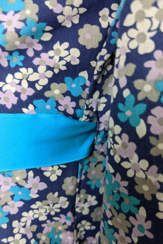 1960s Blue Daisies Housecoat | Charnos | 2XL