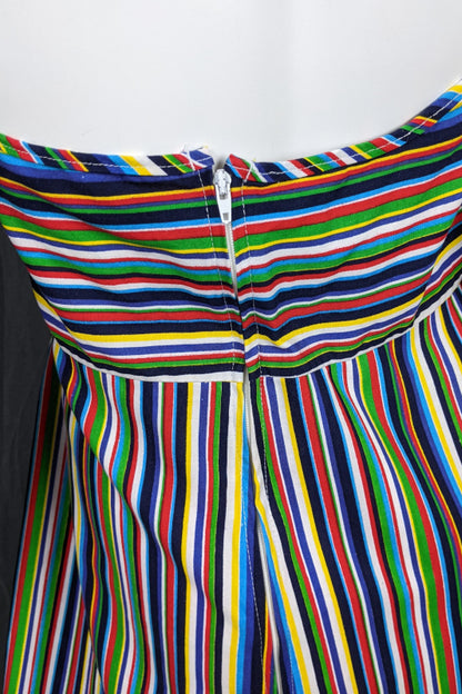 1970s Multicolour Stripe Halter Dress | St Michael | L