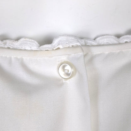 1960s White Broderie Anglaise Austrian Cropped Blouse | S