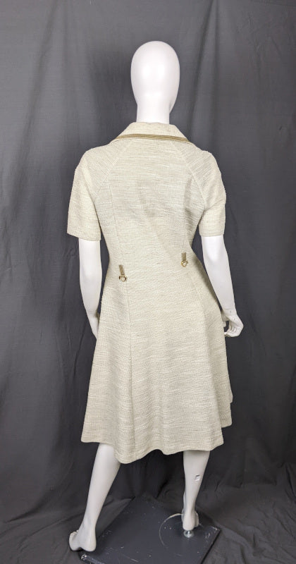 1970s Pistachio Flax Dress | Lerose | M