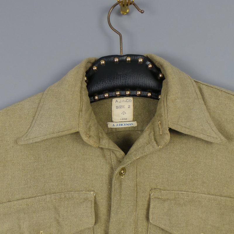 1950s Wool Army Shirt with Government Arrow | L